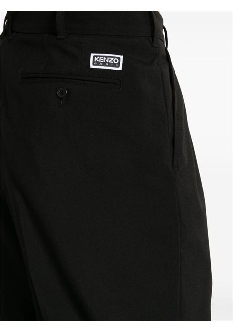 Black pleated tailored trousers - men KENZO | FE55PA2149GE99