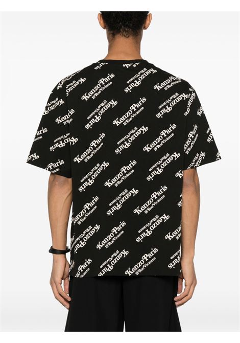 Black x Verdy logo-print T-shirt  - men KENZO | FE58TS0044SY99J