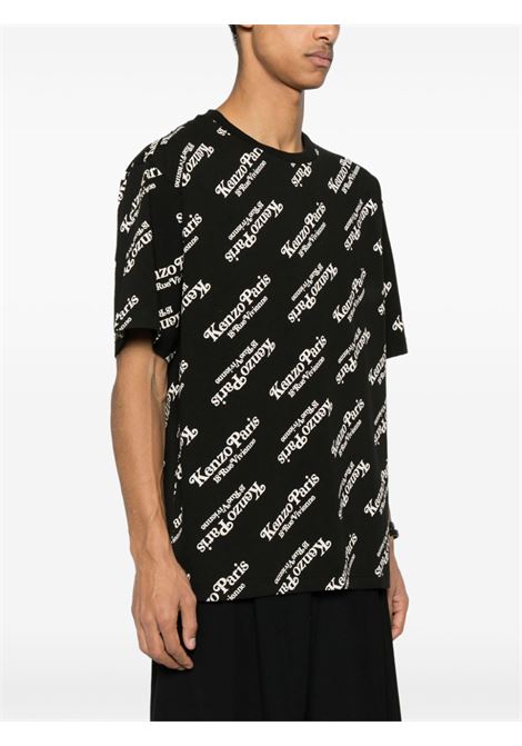 Black x Verdy logo-print T-shirt  - men KENZO | FE58TS0044SY99J