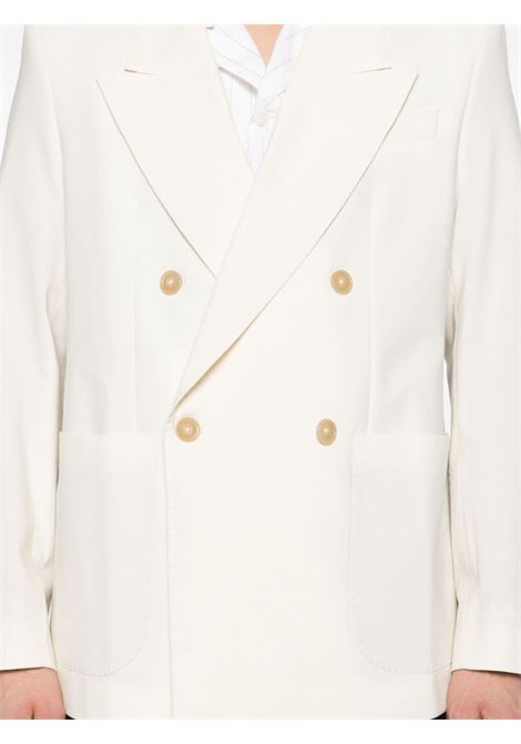 White double-breasted blazer - men LANEUS | S4LAMABL006013