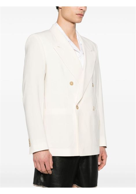 White double-breasted blazer - men LANEUS | S4LAMABL006013