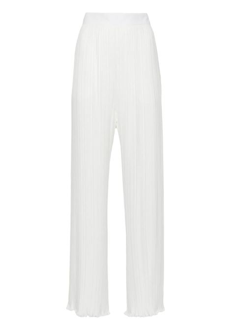 White straight-leg pleated trousers - women LANVIN | RWTR00085904001