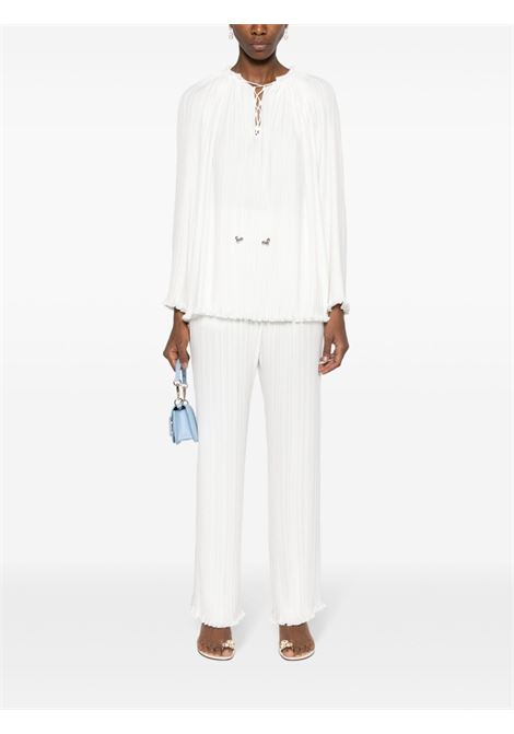 White straight-leg pleated trousers - women LANVIN | RWTR00085904001