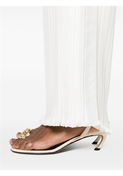 White straight-leg pleated trousers - women LANVIN | RWTR00085904001