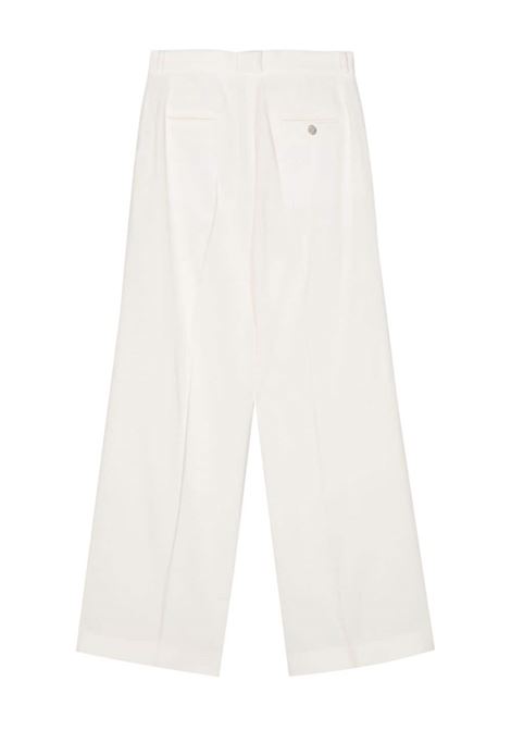 Pantaloni dritti a vita media in bianco - donna LANVIN | RWTR00105874041