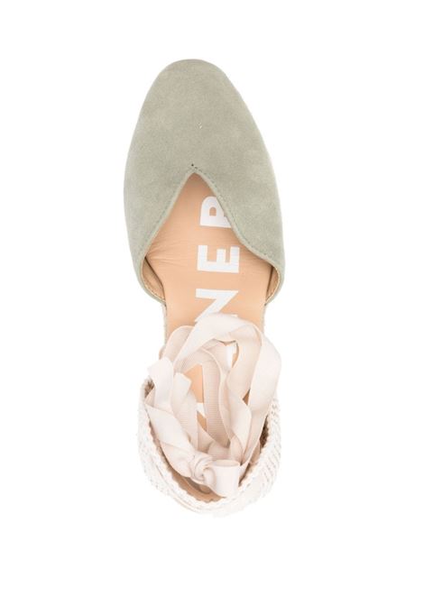 Espadrilles Hamptons con zeppa 110mm in verde Manebi - donna MANEBI | W01WHSG