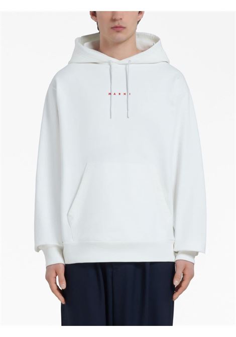 White logo-print sweatshirt - men MARNI | FUMU0073P8USCU87L1W02