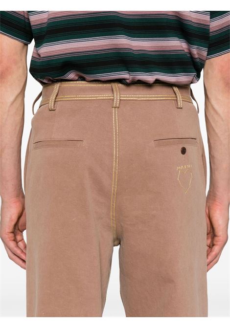 Pantaloni a gamba dritta in marrone Marni - uomo MARNI | PUJU0088S0USCW7600M40