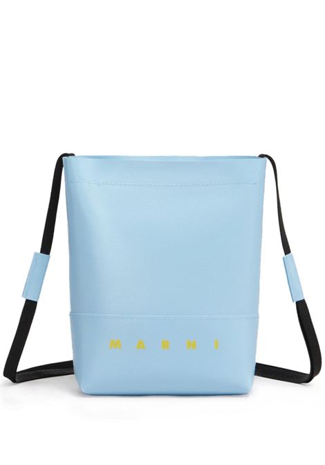 Borsa mini con stampa logo museu in azzurro - unisex MARNI | SBMQ0068A0P576900B21