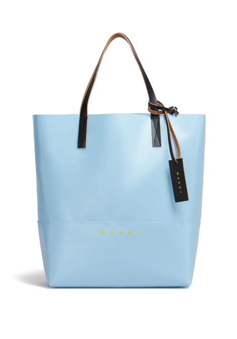 Borsa a mano con logo in azzurro - unisex MARNI | SHMQ0037A1P576900B21