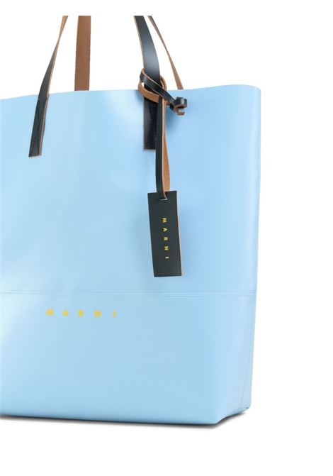 Borsa a mano con logo in azzurro - unisex MARNI | SHMQ0037A1P576900B21