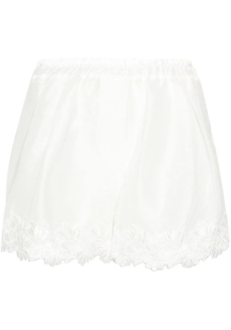 Shorts con pizzo in bianco di Maurizio - donna