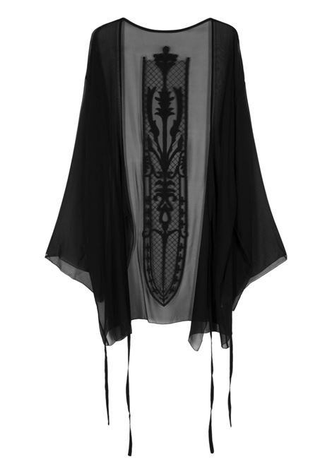 Kimono con pizzo in nero Maurizio - donna