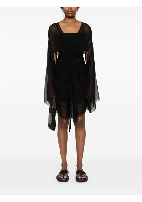 Kimono con pizzo in nero Maurizio - donna MAURIZIO | W07040777MZS4MAT33