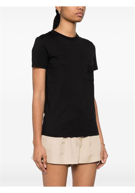 T-shirt con logo papaia in nero - donna MAXMARA | 2411941032600005