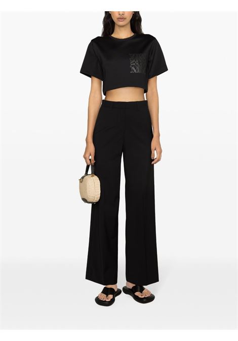 T-shirt crop messico in nero - donna MAXMARA | 2411941042600002