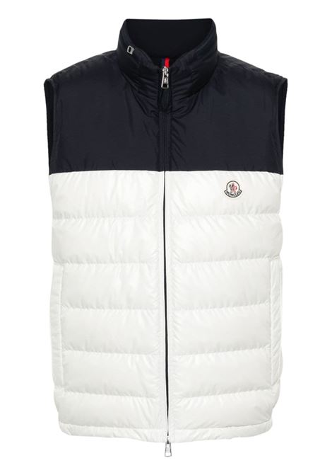 Gilet imbottito Cerces in bianco e nero - uomo MONCLER | 1A00058595ZJ034