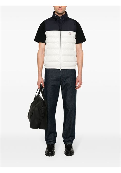 Gilet imbottito Cerces in bianco e nero - uomo MONCLER | 1A00058595ZJ034