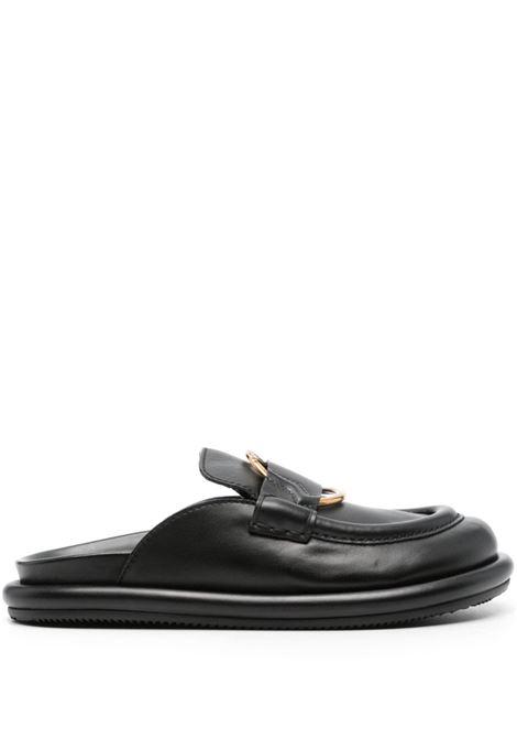 Black Bell mules - women