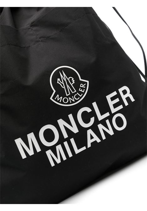 Black aq drawstring-detail bag - women MONCLER | 5A00007M4022999