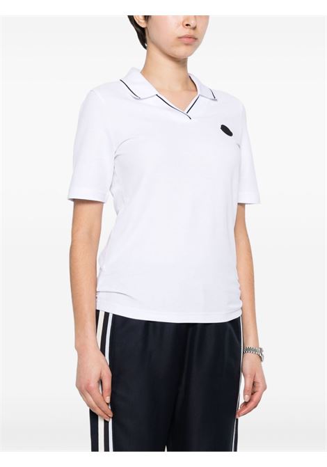 Polo con applicazione logo in bianco - donna MONCLER | 8A00001899TW001