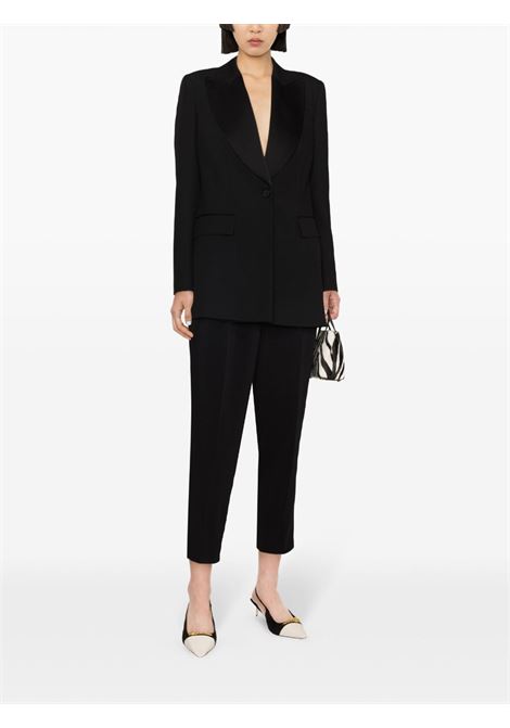 Black single-breasted blazer - women MOSCHINO | A051205332555