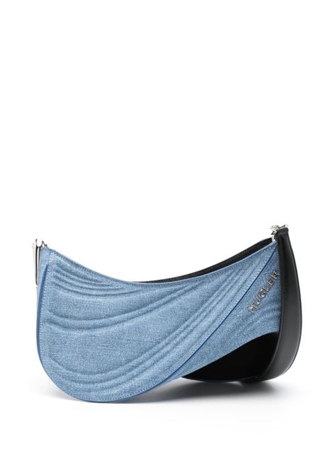 Blue and black spiral curve shoulder bag - women MUGLER | 24P10SA00042113074