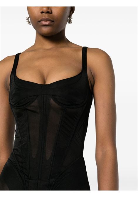 Abito midi stile corsetto in nero - donna MUGLER | 24P1RO15556951999