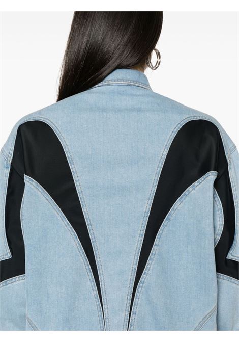 Blue panelled denim jacket Mugler - unisex MUGLER | 24P6TO0627246B0599