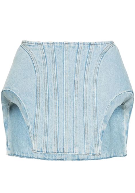 Minigonna denim imbottita in celeste Mugler - donna MUGLER | Gonne | 24S6JU05242112905