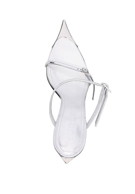 Mules metallizzate 100mm in argento Mugler - donna MUGLER | MUSS24SC014CM012