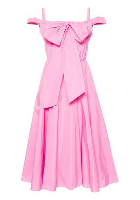 Pink cocktail bow-detail midi dress - women PATOU | DR1330011455P