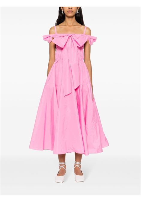 Pink cocktail bow-detail midi dress - women PATOU | DR1330011455P