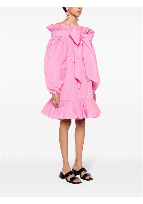 Pink ruffled detailing belted mini dress - women PATOU | DR1430011455P