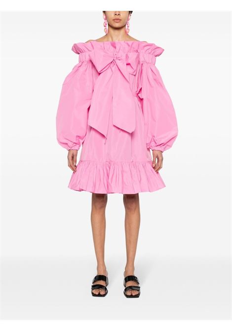 Pink ruffled detailing belted mini dress - women PATOU | DR1430011455P