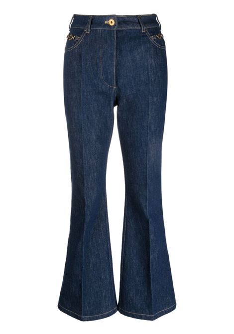 Blue logo-embroidered jeans - women PATOU | TR0300008602D