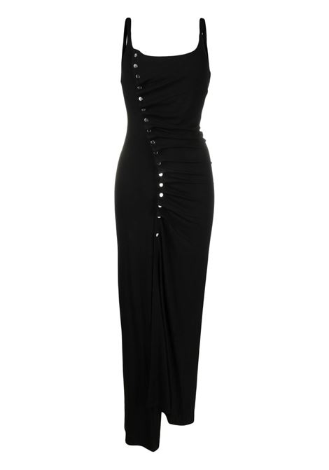 Abito maxi con borchie in nero - donna RABANNE | 23PJRO522VI0293P001