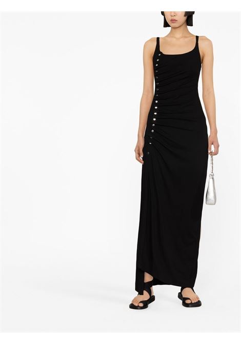 Abito maxi con borchie in nero - donna RABANNE | 23PJRO522VI0293P001