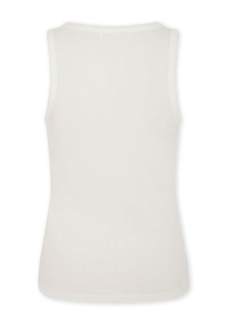 White asymmetric gathered-detail tank top Rabanne - women RABANNE | 24FJTE165CO0530P100