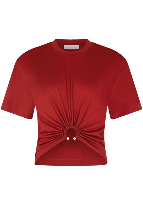 Red piercing-appliqué top Rabanne - women RABANNE | 24FJTO539CO0485P211