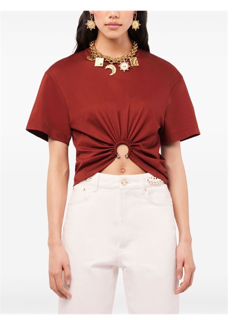 Red piercing-appliqué top Rabanne - women RABANNE | 24FJTO539CO0485P211