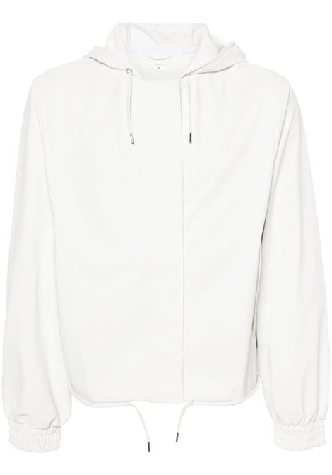 White zip-up hooded jacket Rains - unisex RAINS | RA18040POW