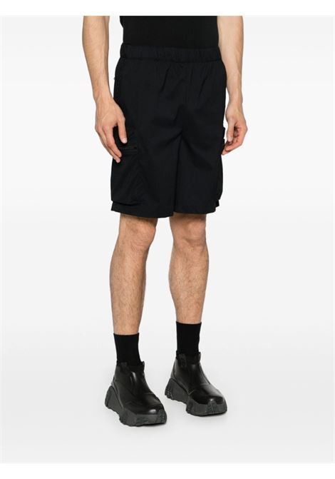 Black drawstring ripstop shorts Rains - unisex RAINS | RA19310BLA