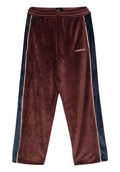 Burgundy racer track trousers - men RASSVET | PACC14P0091