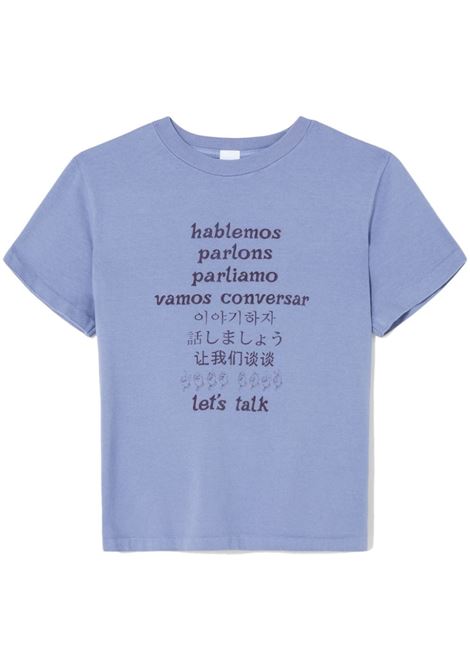 Blue Lets Talk T-shirt - women