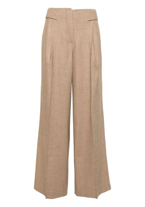 Beige wide-leg trousers - women REMAIN | 5011182512171038