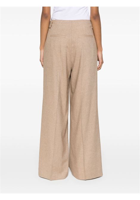 Beige wide-leg trousers - women REMAIN | 5011182512171038