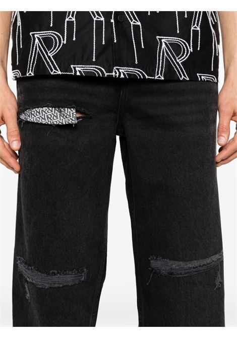 Black R3D Destroyer mid-rise loose-fit jeans - men REPRESENT | MLM60701