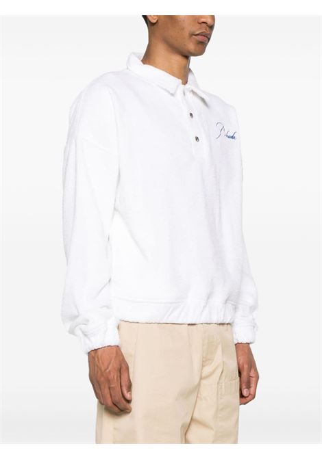 White logo-embroidered towelling-finish polo shirt - men RHUDE | RHPS24SW096110377