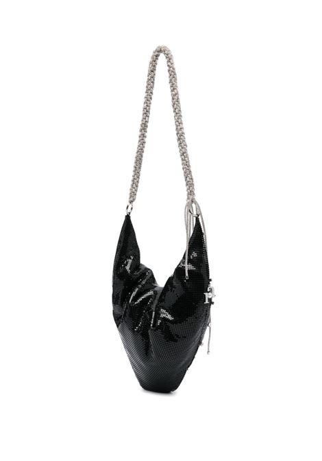 Borsa a spalla vela metal in nero e argento - donna ROSANTICA | B17594BLK